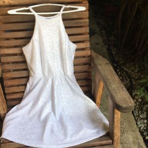 Sparkle silver mini dress